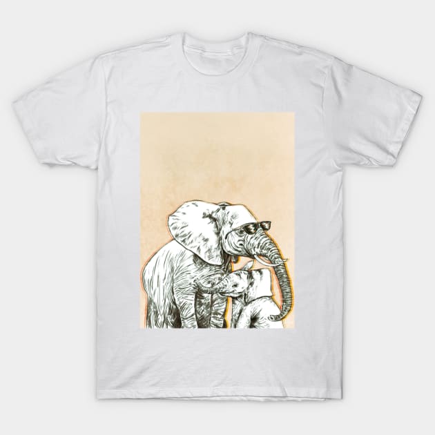 Rocking Elephants T-Shirt by NihatGokcenArt